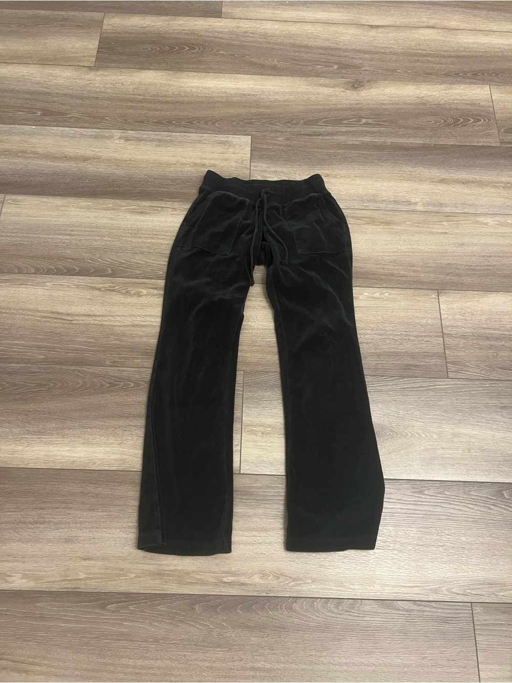 wild fable Black Straight-Leg Velour Pants